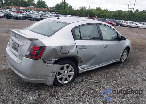 2012 Nissan Sentra 2.0/2.0S/Sr/2.0Sl z USA, uszkodzony, nr VIN 3N1AB6AP7CL708687